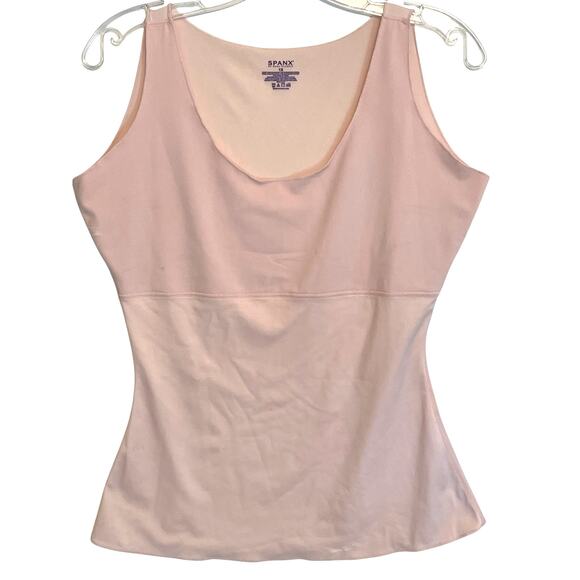 Spanx Thinstincts Tank Womens Size 1X Pale Pink Breathable Scoop Neck Soft Top - Picture 1 of 6